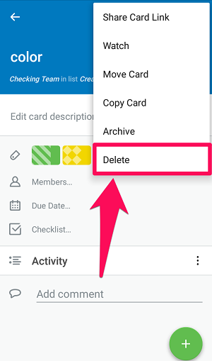 How to Delete Card in Trello