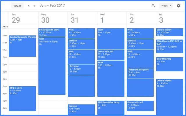 Image showing Google Calendar Events