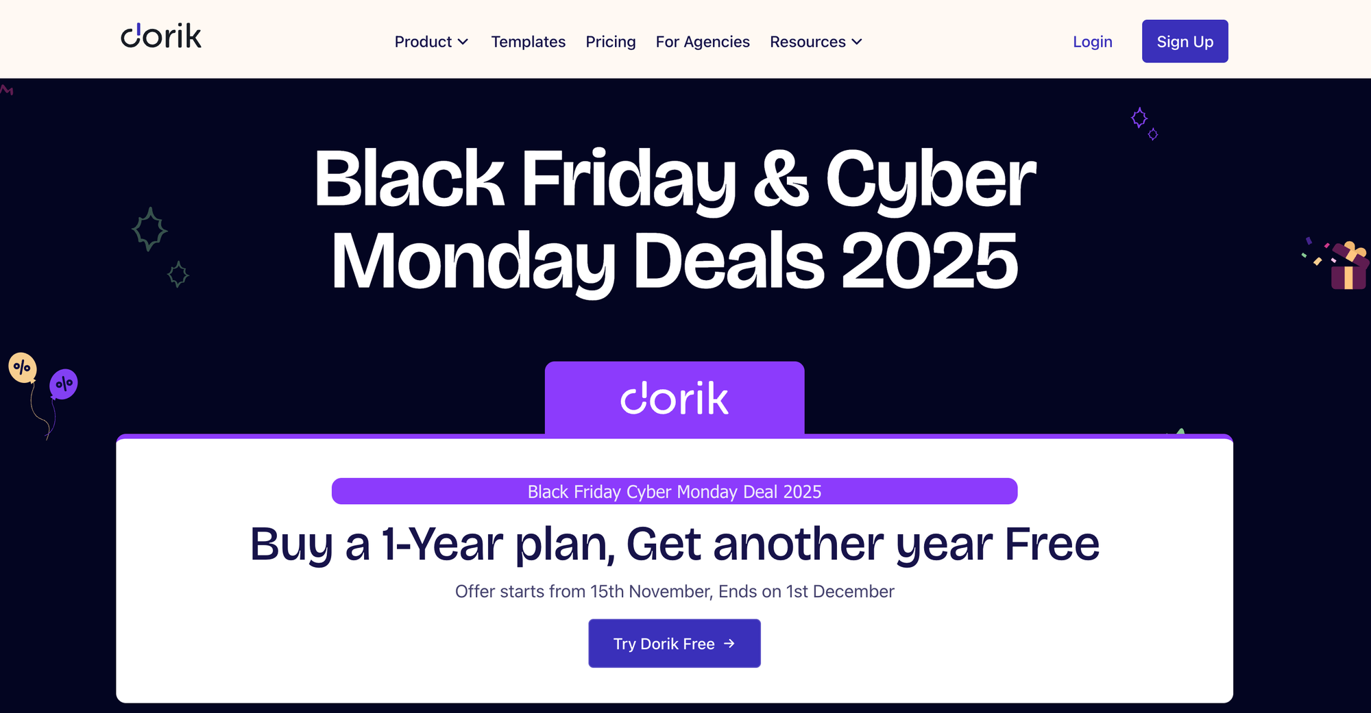 Dorik - SaaS Black Friday Deal - 2025