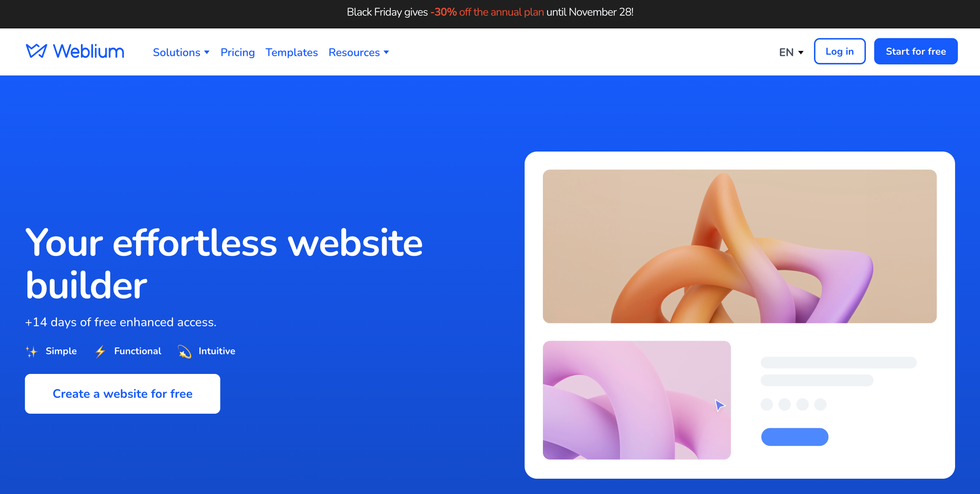 Weblium - SaaS Black Friday Deal - 2025