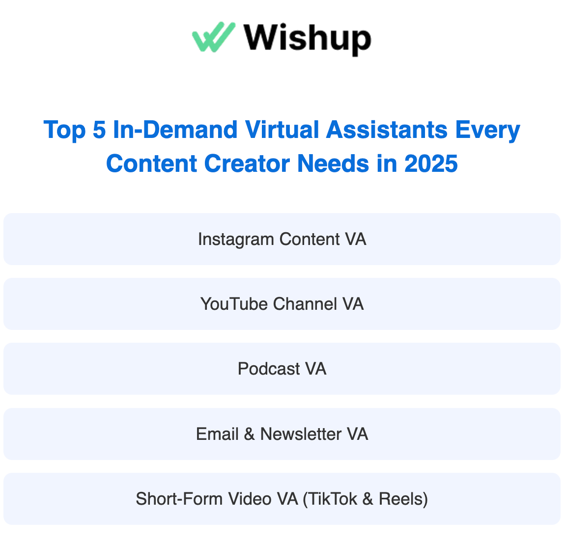 Most sought after content creator virtual assistants in 2025