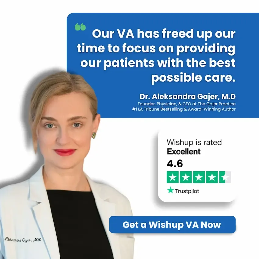 Dr. Aleksandra Gajer's testimonial on virtual assistants improving patient care.