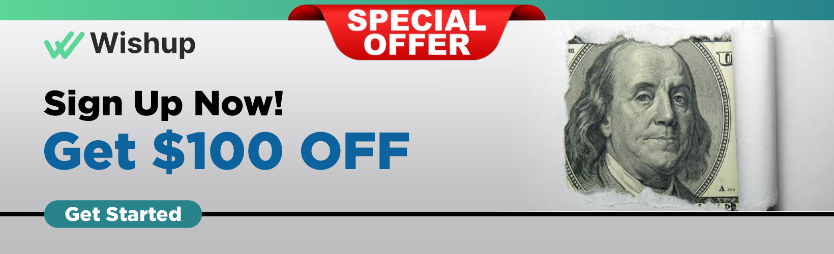 get $100 off