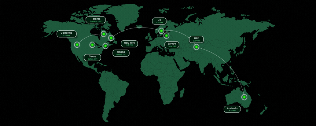 World map showing Wishup operator locations